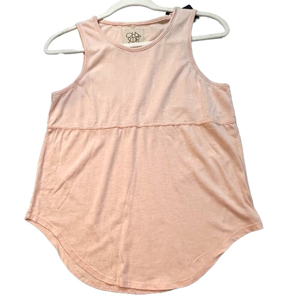 Chaser Women's Blush Vintage Wash Sleeveless Tank Top Size S